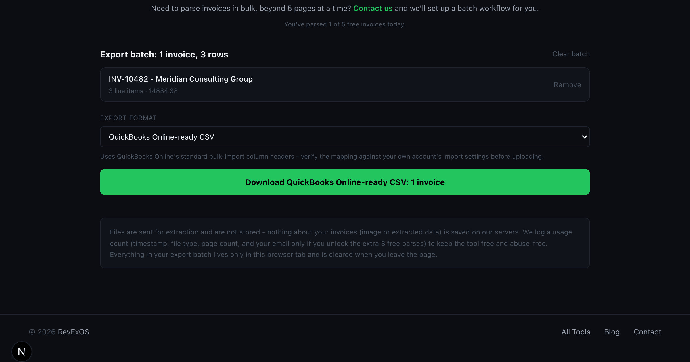 How to Export Parsed Invoices Straight Into QuickBooks Online