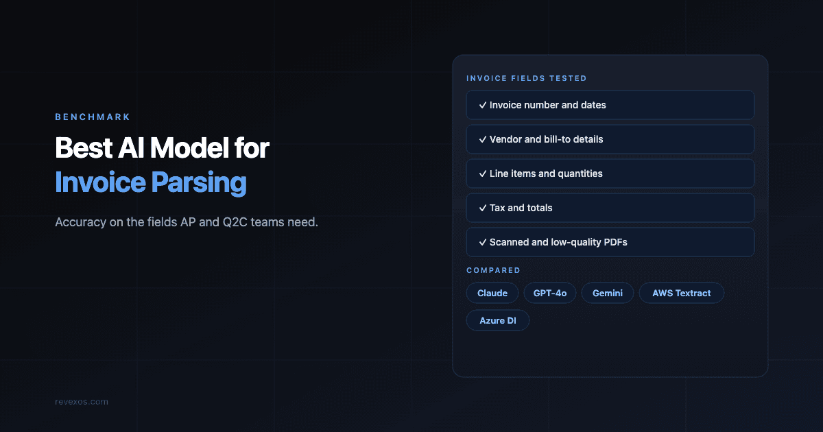 Best AI Model for Invoice Parsing in 2025: A Practical Benchmark for AP and Q2C Teams