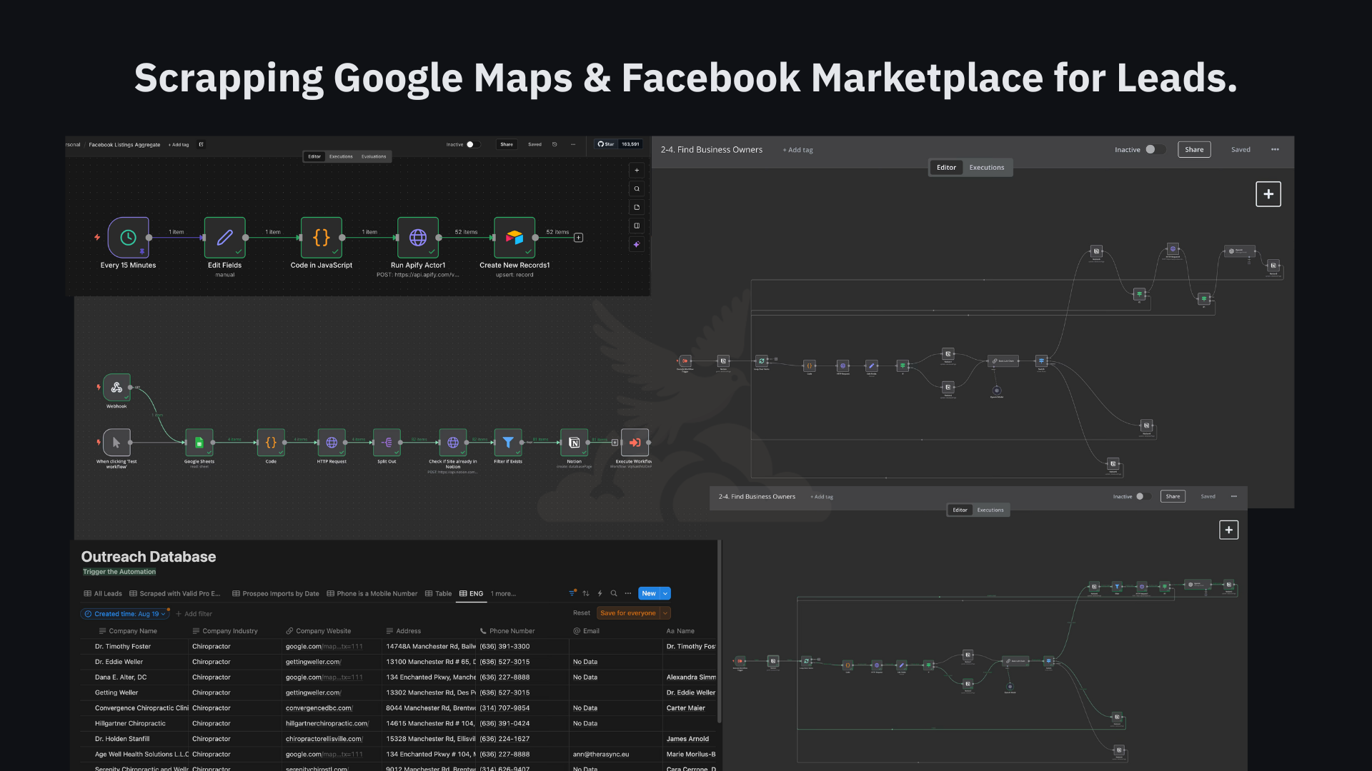 Scraping Google Maps & Facebook Marketplace for Leads